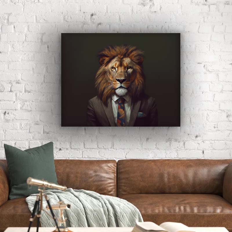 Décoration Murale-Toile Animaux Sauvages - Lion Chef