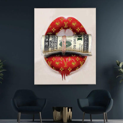 Tableau mural en toile « Mettez la main à la poche » Décoration murale