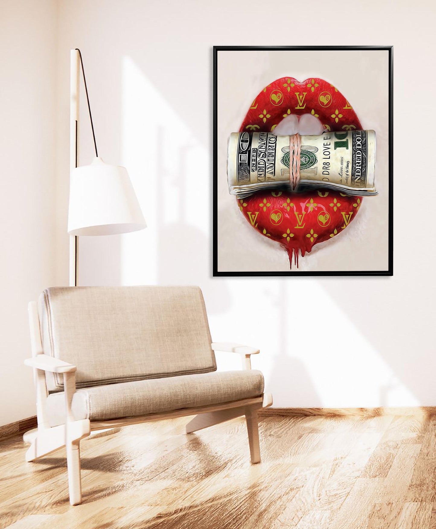 Tableau mural en toile « Mettez la main à la poche » Décoration murale