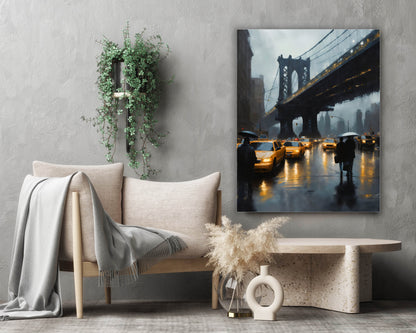 Décoration murale-Horizon stylisé du pont de New York-Impression sur toile