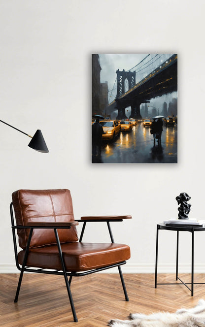 Décoration murale-Horizon stylisé du pont de New York-Impression sur toile