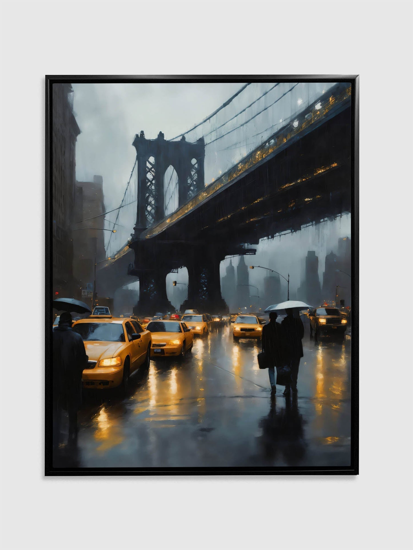 Décoration murale-Horizon stylisé du pont de New York-Impression sur toile