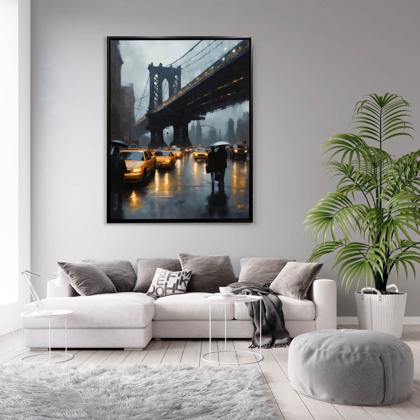 Décoration murale-Horizon stylisé du pont de New York-Impression sur toile