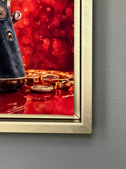 Art mural-Pistolet et argent -Toile imprimée-Pop art