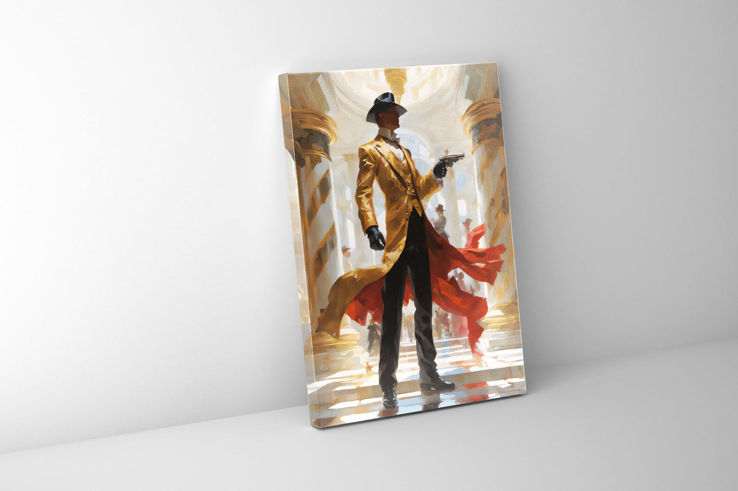 Art mural-Retour vers le futur - Le pistolero - Toile imprimée - Décoration artistique