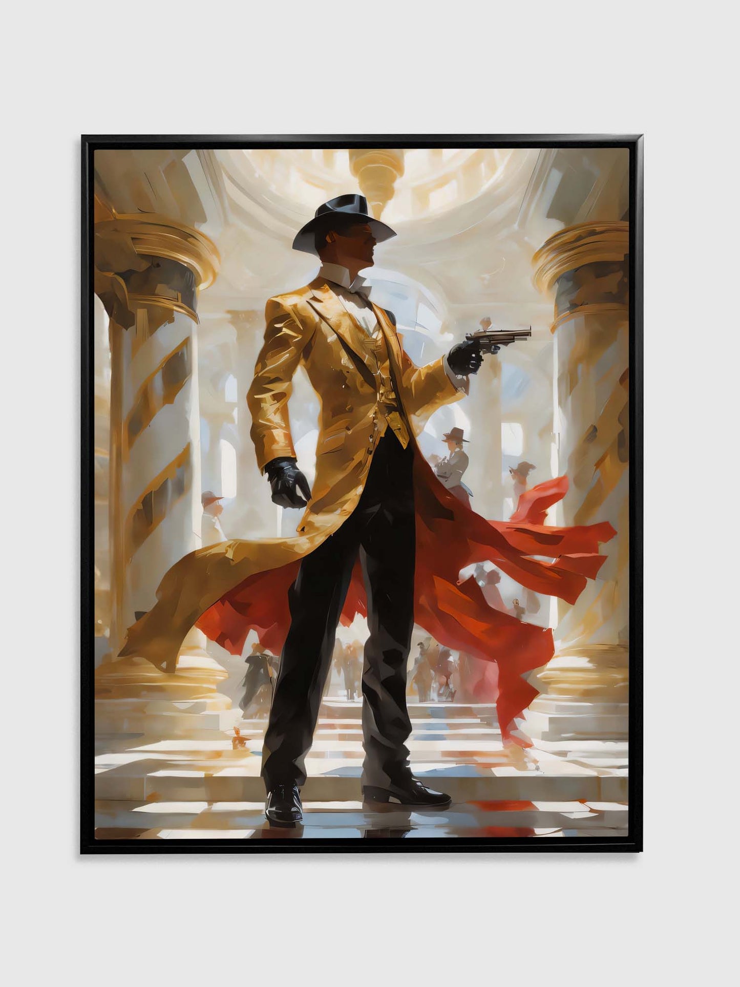 Art mural-Retour vers le futur - Le pistolero - Toile imprimée - Décoration artistique
