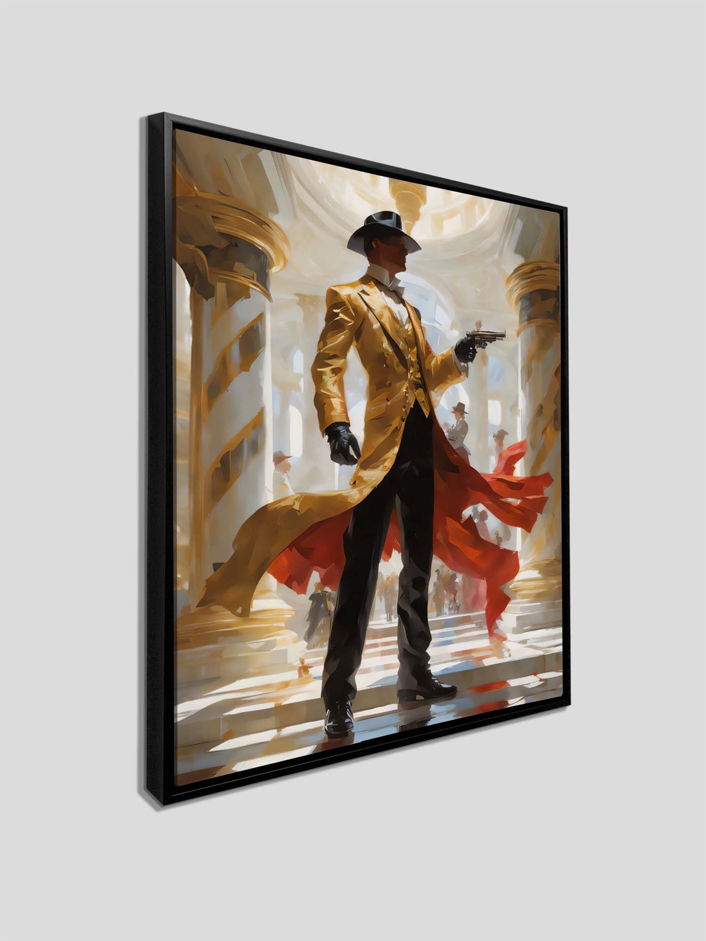 Art mural-Retour vers le futur - Le pistolero - Toile imprimée - Décoration artistique