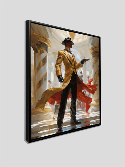 Art mural-Retour vers le futur - Le pistolero - Toile imprimée - Décoration artistique