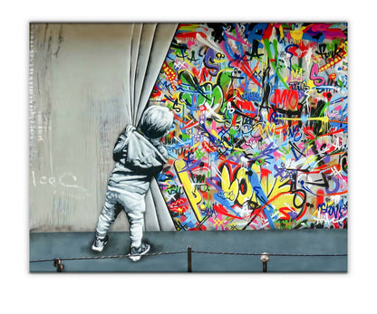Art mural graffiti - Toile imprimée - Décoration artistique