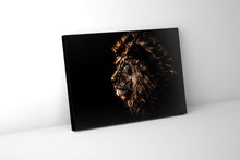 Toile d'Art Fine Lion Emblème Or Riche 122 x 91 cm