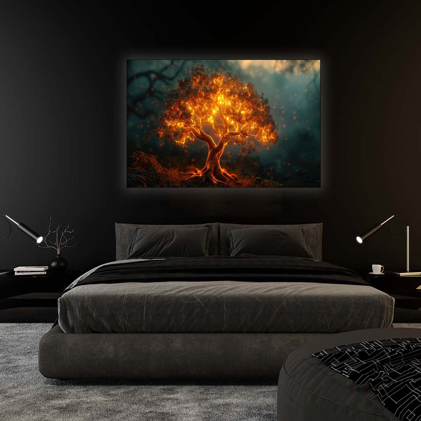 Tableau mural Arbre de Lumière 48" x 36"
