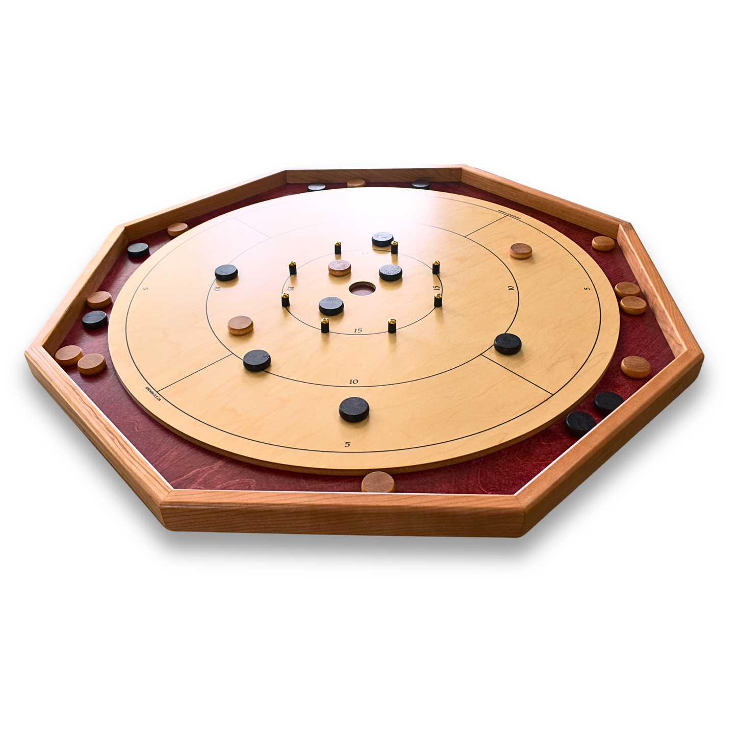 Le Baltic Bircher par Crokinole Canada - Grand Jeu de Crokinole Traditionnel (Avec Numéros)