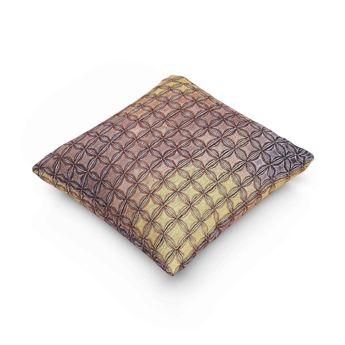 Coussin géométrique tissé | Motif quadrillé, coussin décoratif texturé de style bohème