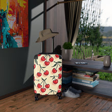 Cherry Print Suitcase — Retro Red Cherries Carry-On Luggage Cover