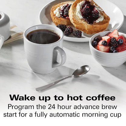 HAMILTON BEACH PROFESSIONAL 49500 Programmable 12 Cup Coffee Maker - Refurbished with Home Essentials warranty