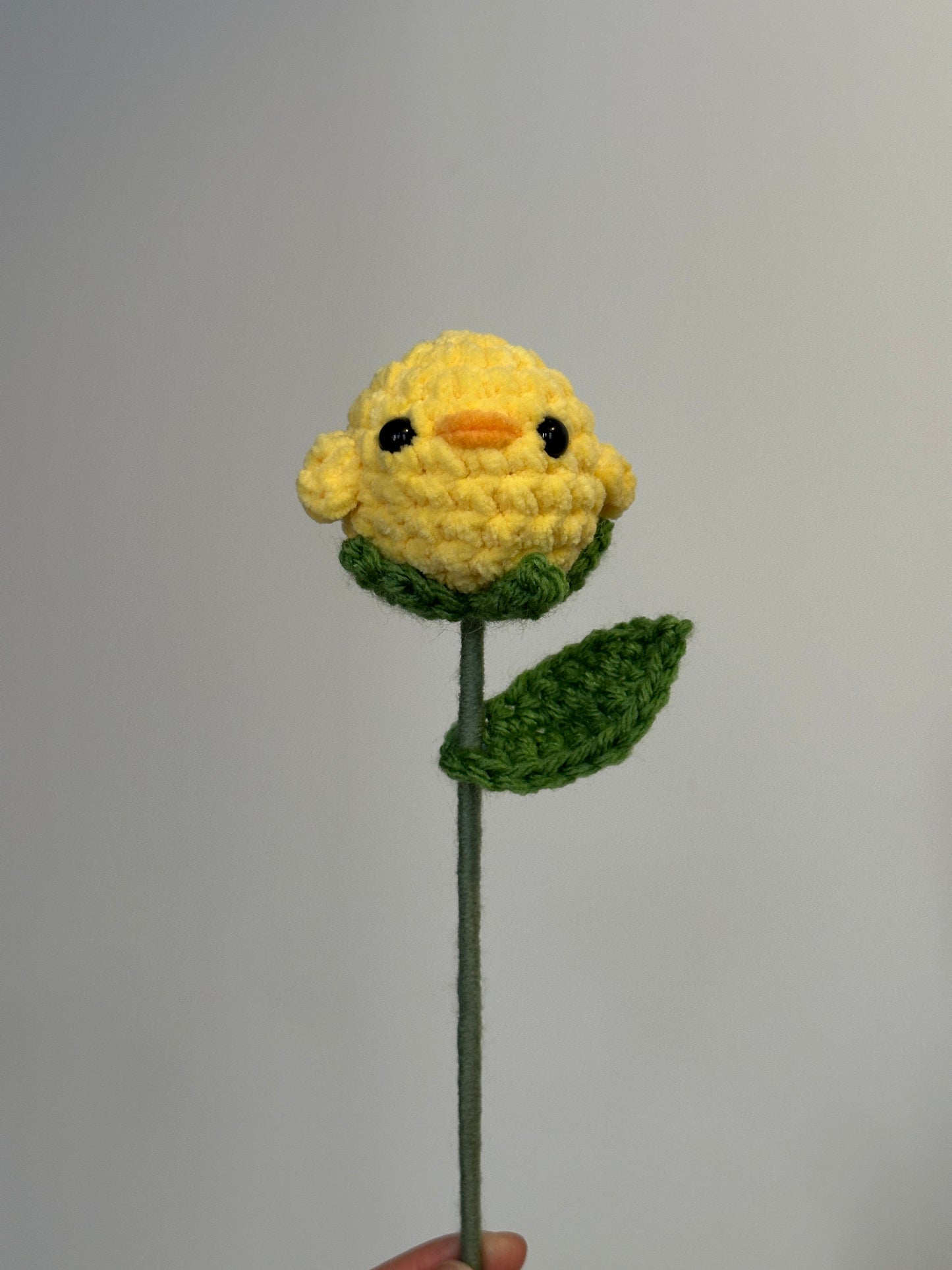 Handmade Crochet Flower Characters - Panda, Chick, Bao, Strawberry, Dog, Bunny Flowers