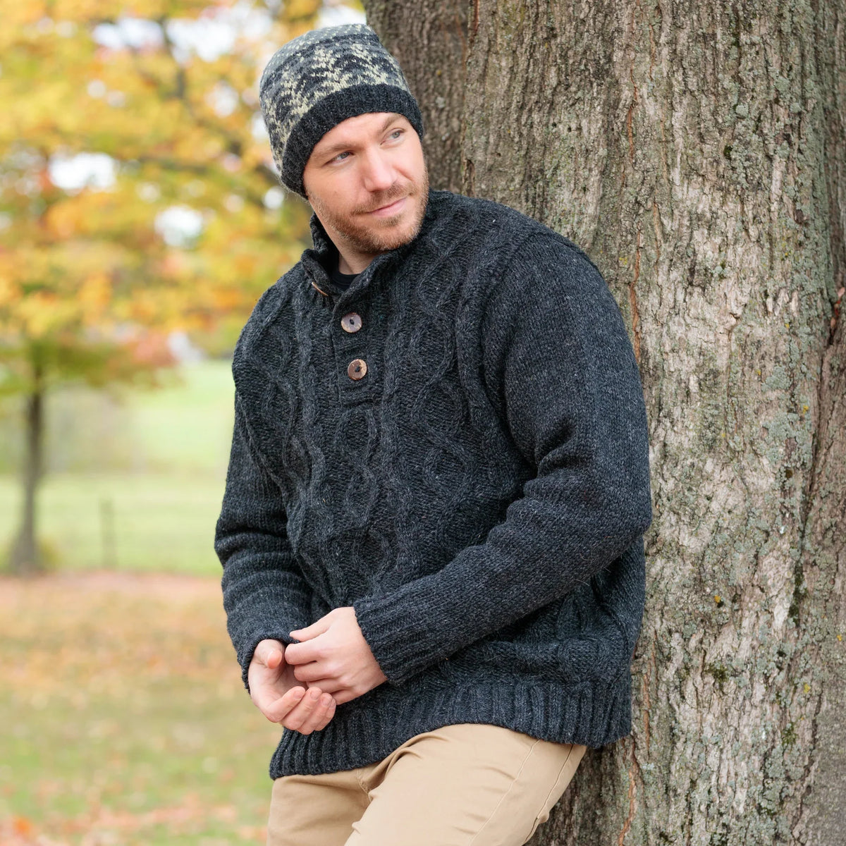 Lost Horizons Men's Connery Wool Sweaters Size Medium - Handmade in Nepal!