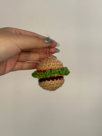 Crochet Couple Keychains - Magnetic Food Bag Charms