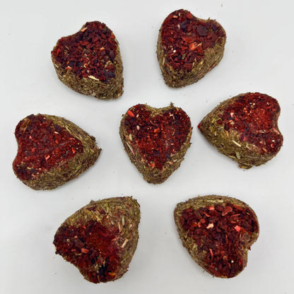 Hibiscus-Beetroot Hay Hearts