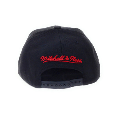 Casquette snapback Mitchell and Ness Toronto Raptors Logo griffe partielle rouge/noir