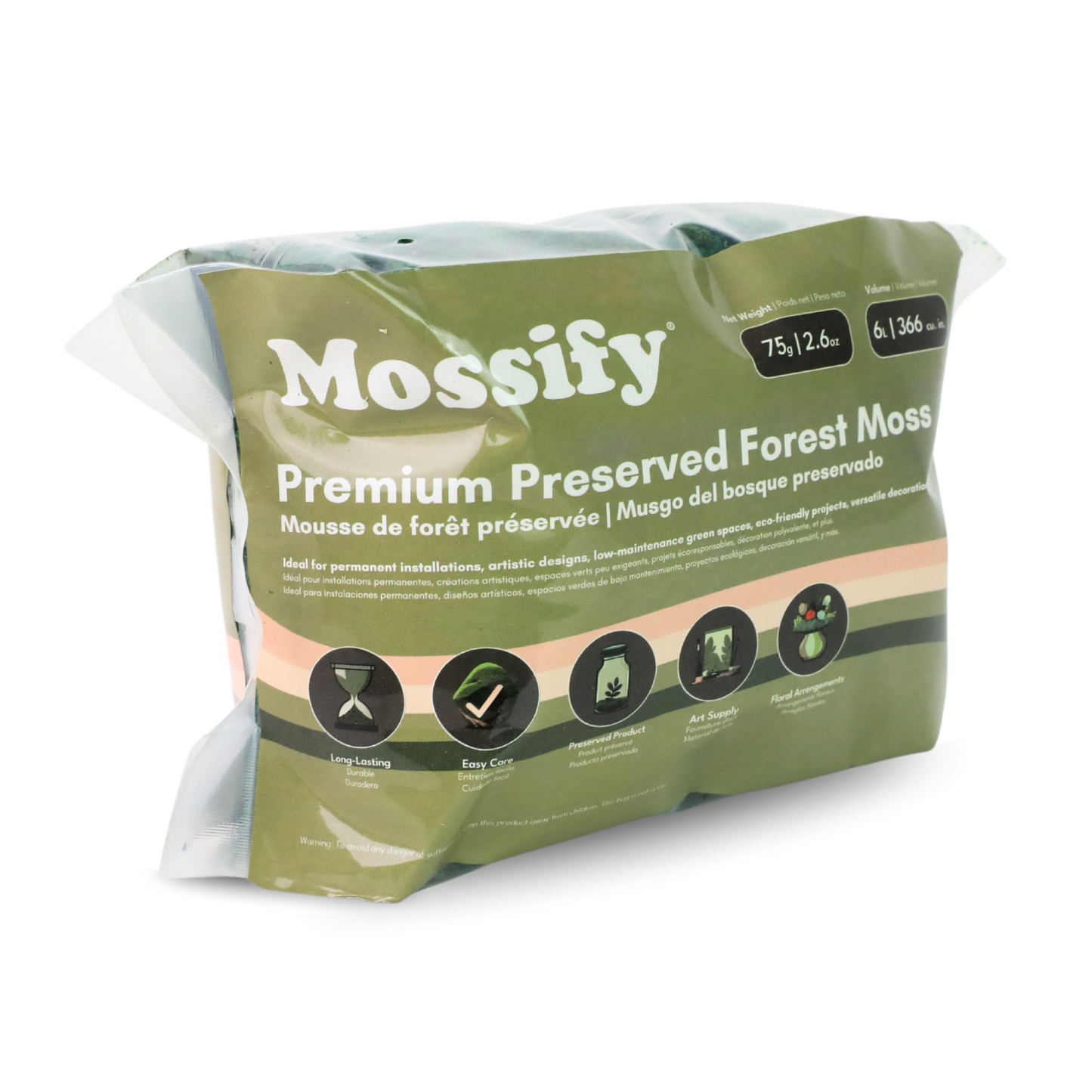 Mousse de forêt stabilisée de première qualité