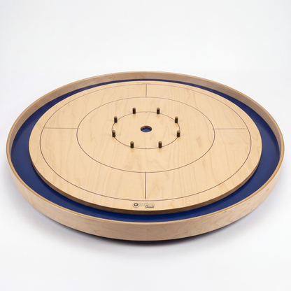 Le Royal Blue par Crokinole Canada - Ensemble de jeu de société de tournoi - Conforme aux normes de la NCA