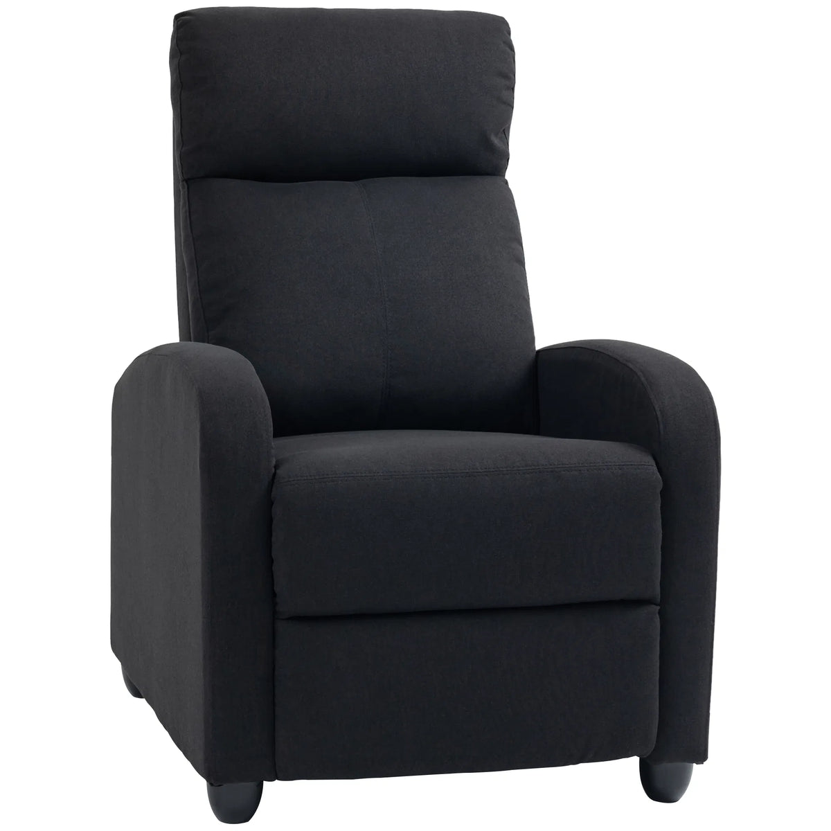 Black Fabric Recliner Chair – Manual Home Theater & Living Room Reclining Sofa (United States & Canada Delivery Only)