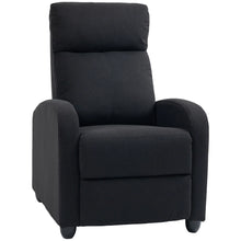 Black Fabric Recliner Chair – Manual Home Theater & Living Room Reclining Sofa (United States & Canada Delivery Only)