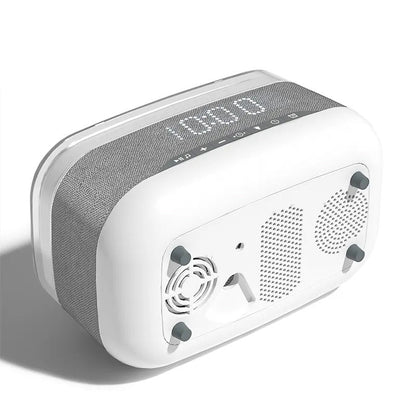 Réveil intelligent multifonctionnel Haut-parleur Bluetooth Chargeur sans fil Chargement rapide Horloge Lumière d'ambiance Décoration intérieure