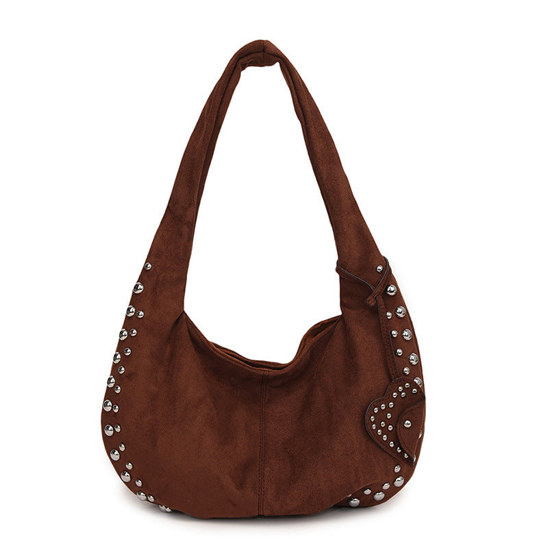Soft Plush Underarm Tote Bag for Women, Casual Everyday Shoulder Handbag