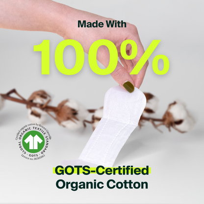 100% Organic Cotton Long Pantyliners