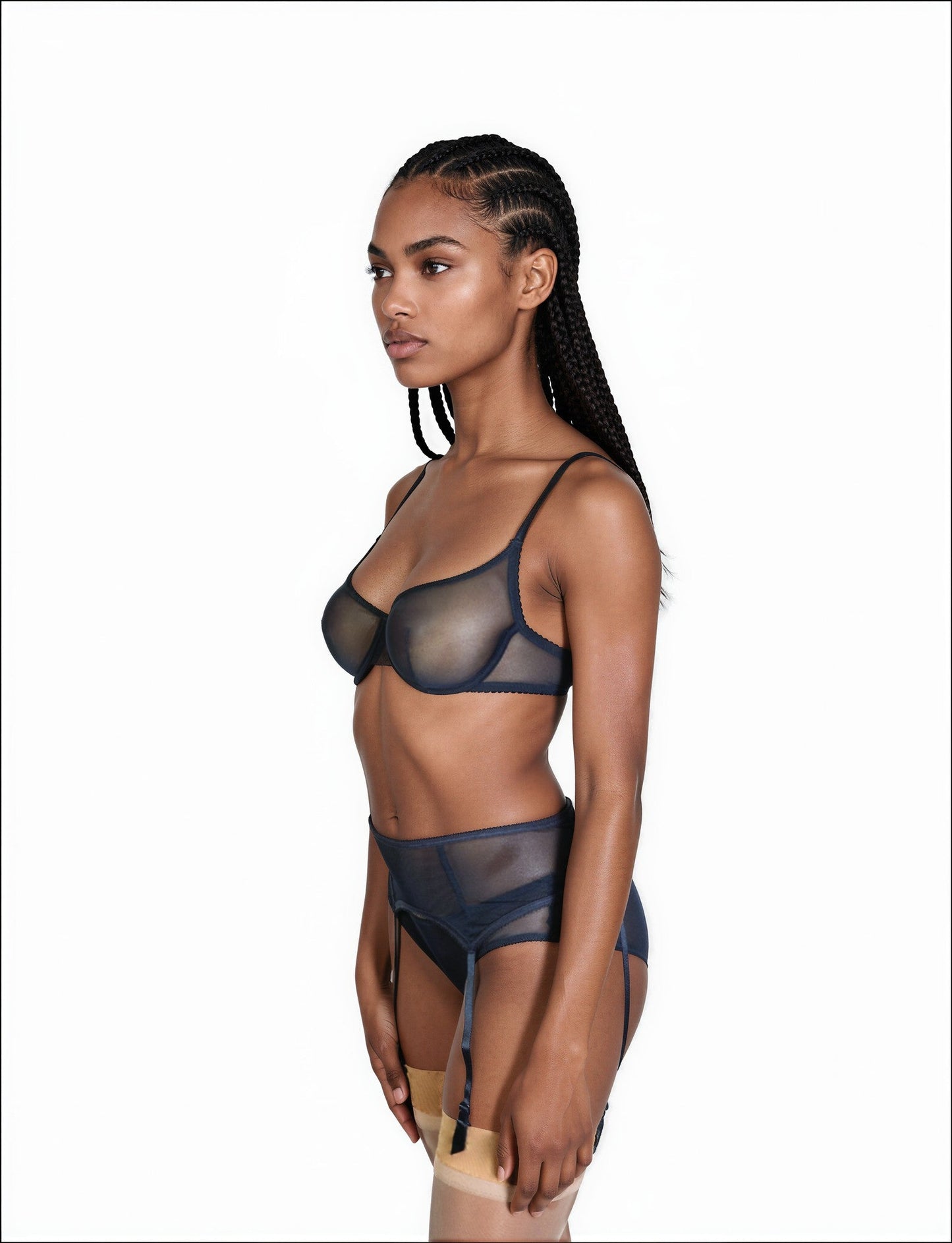 Gomeisa Sheer Mesh Bra With Soft Cup