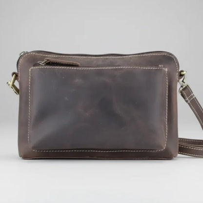 Hunter Leather Front Pocket Crossbody Bag