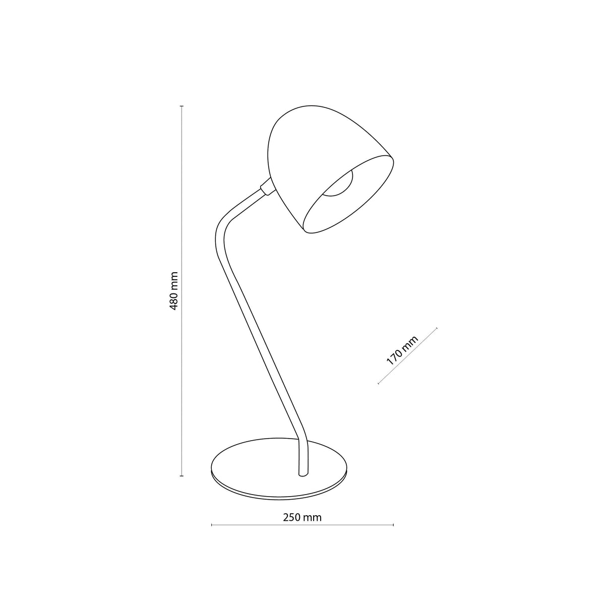 Lampe de table moderne et minimaliste SOHO noire pour chambre à coucher et table de chevet