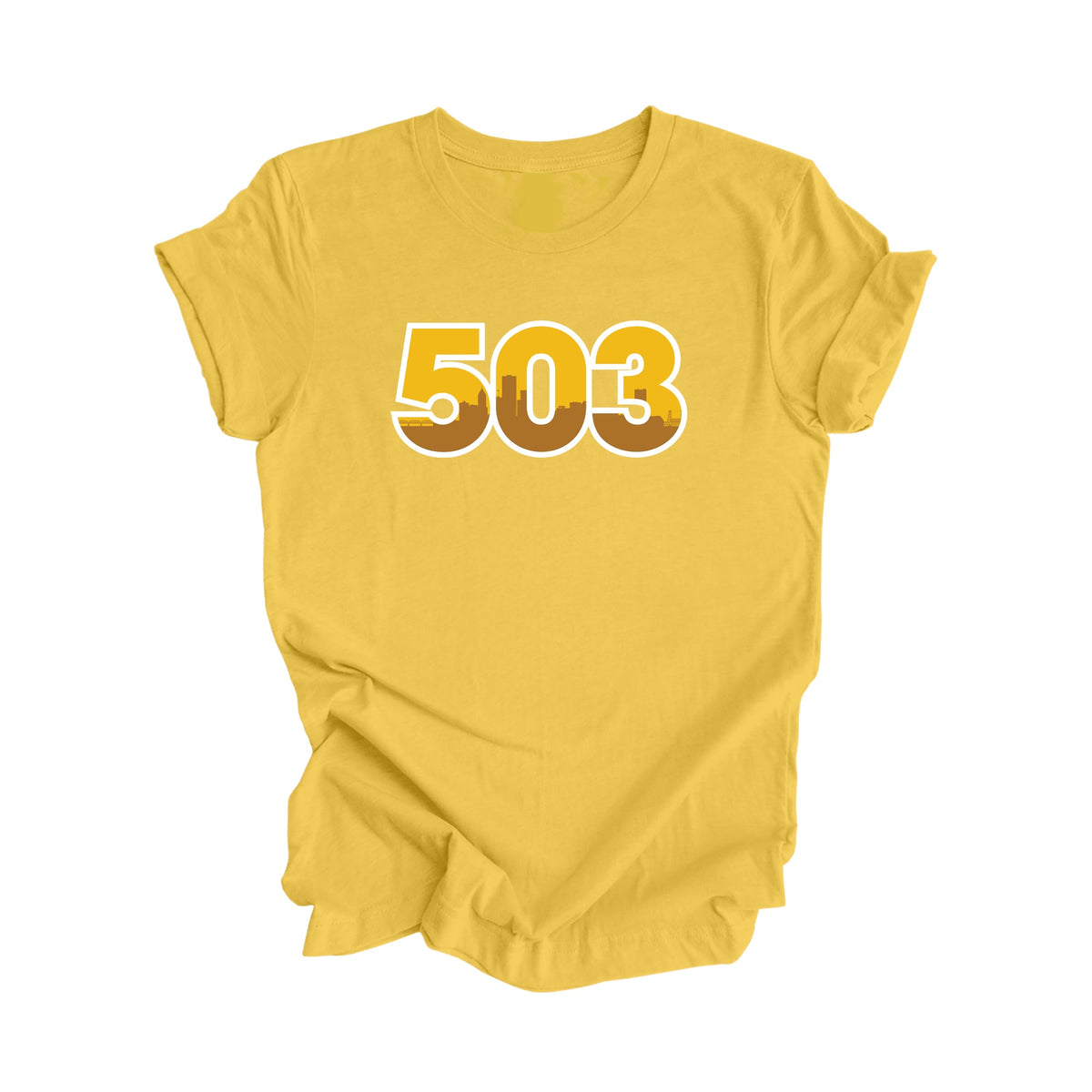 503 Portland Oregon USA Area Code City Skyline Gift - Unisex T-Shirt - Inspired X