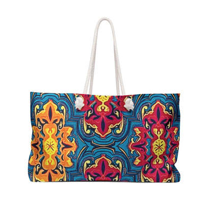 Sac de voyage grand format à motif mosaïque coloré | Cabas de voyage carreaux bohèmes | Sac de cabine maman | Cadeau pour la Fête des Mères