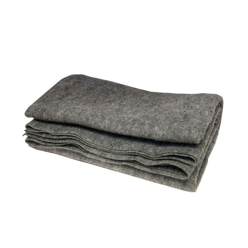 Couverture d'urgence en laine grise 50 % laine