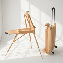 Chevalet de campagne français portable avec roulettes