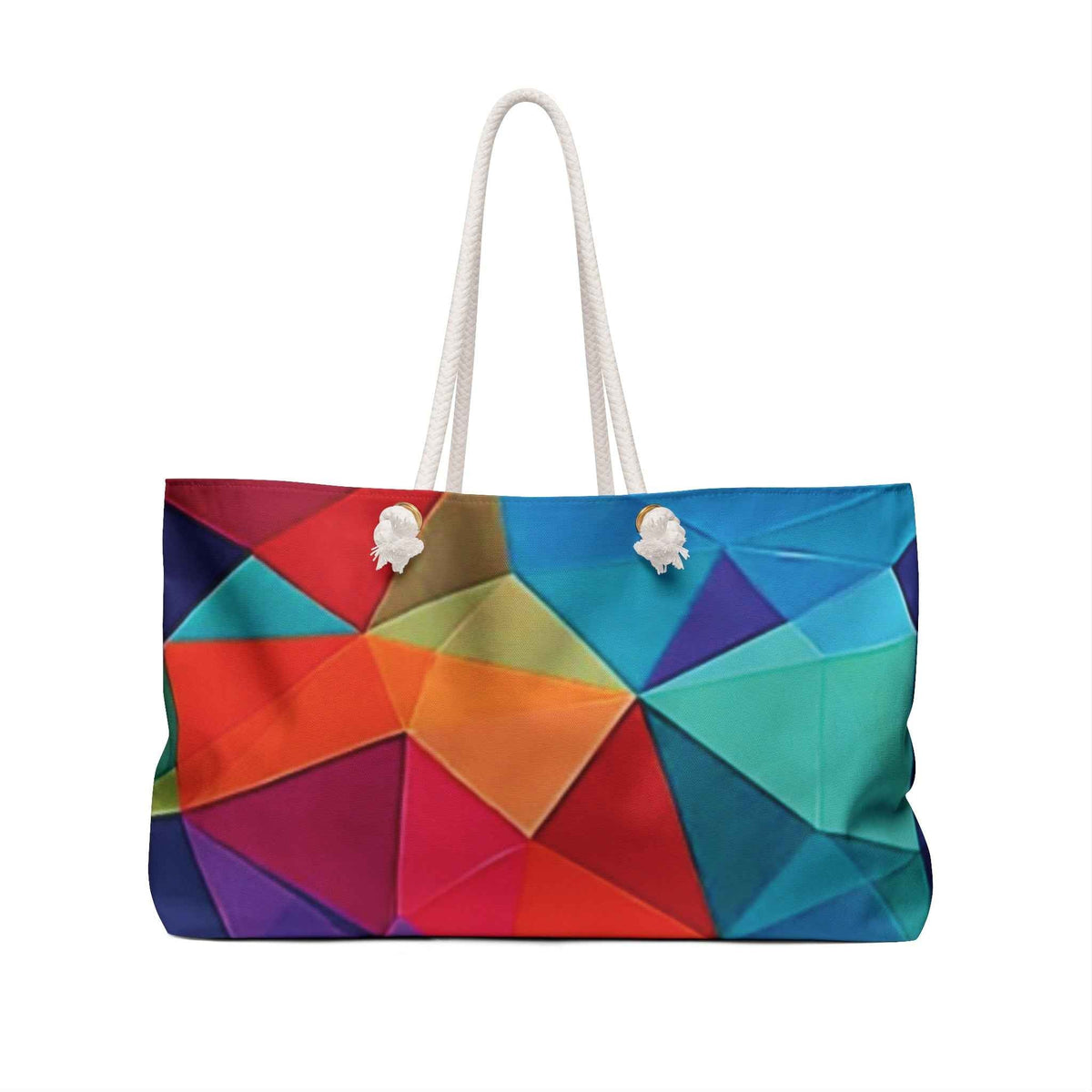 Grand sac de voyage prismatique géométrique coloré | Sac cabas abstrait lumineux | Grand sac fourre-tout