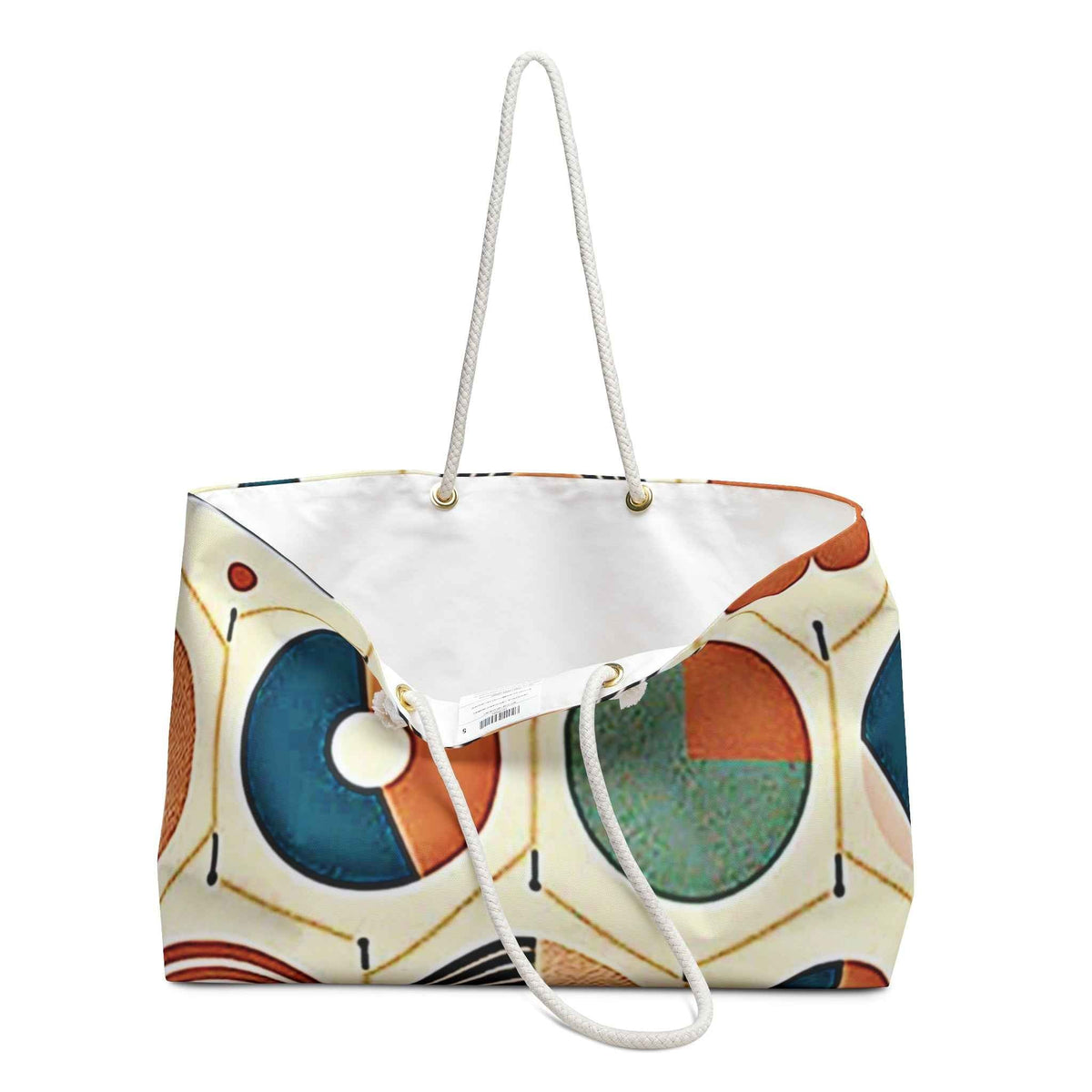 Sac de voyage géométrique cercle du milieu du siècle | Fourre-tout abstrait rétro | Sac fourre-tout pour maman débordée | Voyage essentiels de bébé | Cadeau pour maman