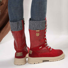 Bottes mi-mollet décontractées pour femme – Chaussures de mode à petit talon en cuir PU