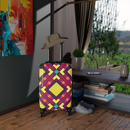 Valise cabine géométrique colorée — Bagage de voyage kaléidoscope éclatant