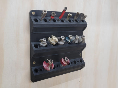 Wall Mounted Router Bit Holder – Organizes Router Bits, Rotary Burrs and Rasps