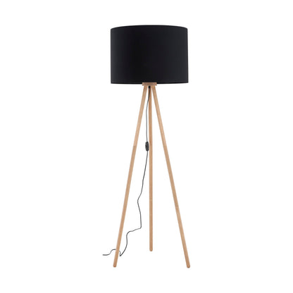 Lampadaire en bois et lin TOKYO pour salon et chambre