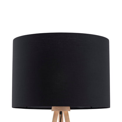 Lampadaire en bois et lin TOKYO pour salon et chambre