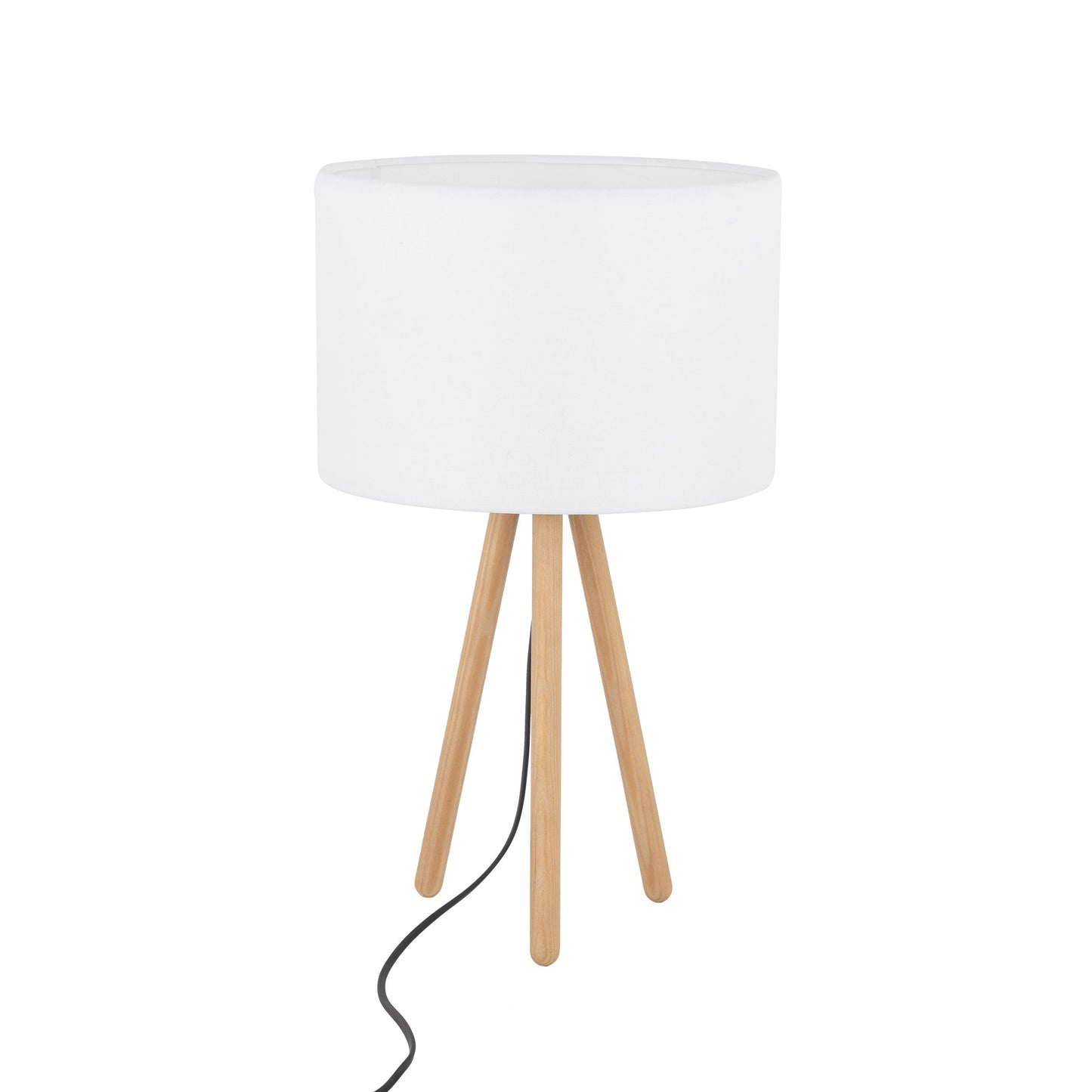 Lampe de table trépied en bois TOKYO pour chambre et table de chevet