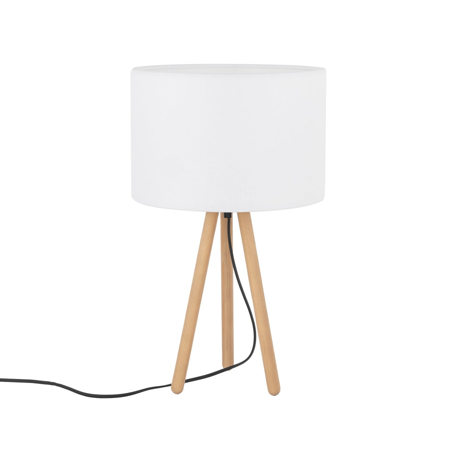 Lampe de table trépied en bois TOKYO pour chambre et table de chevet