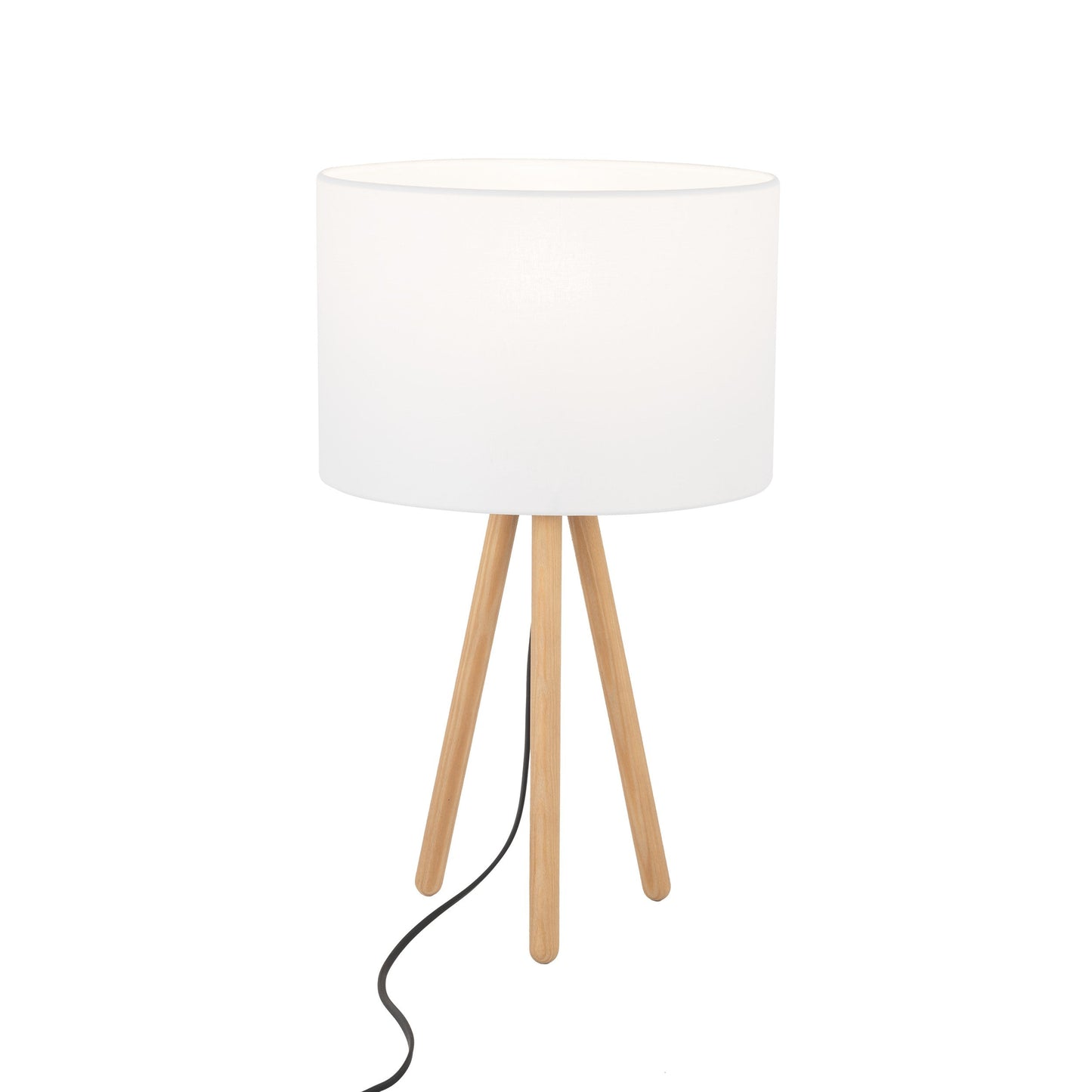 Lampe de table trépied en bois TOKYO pour chambre et table de chevet