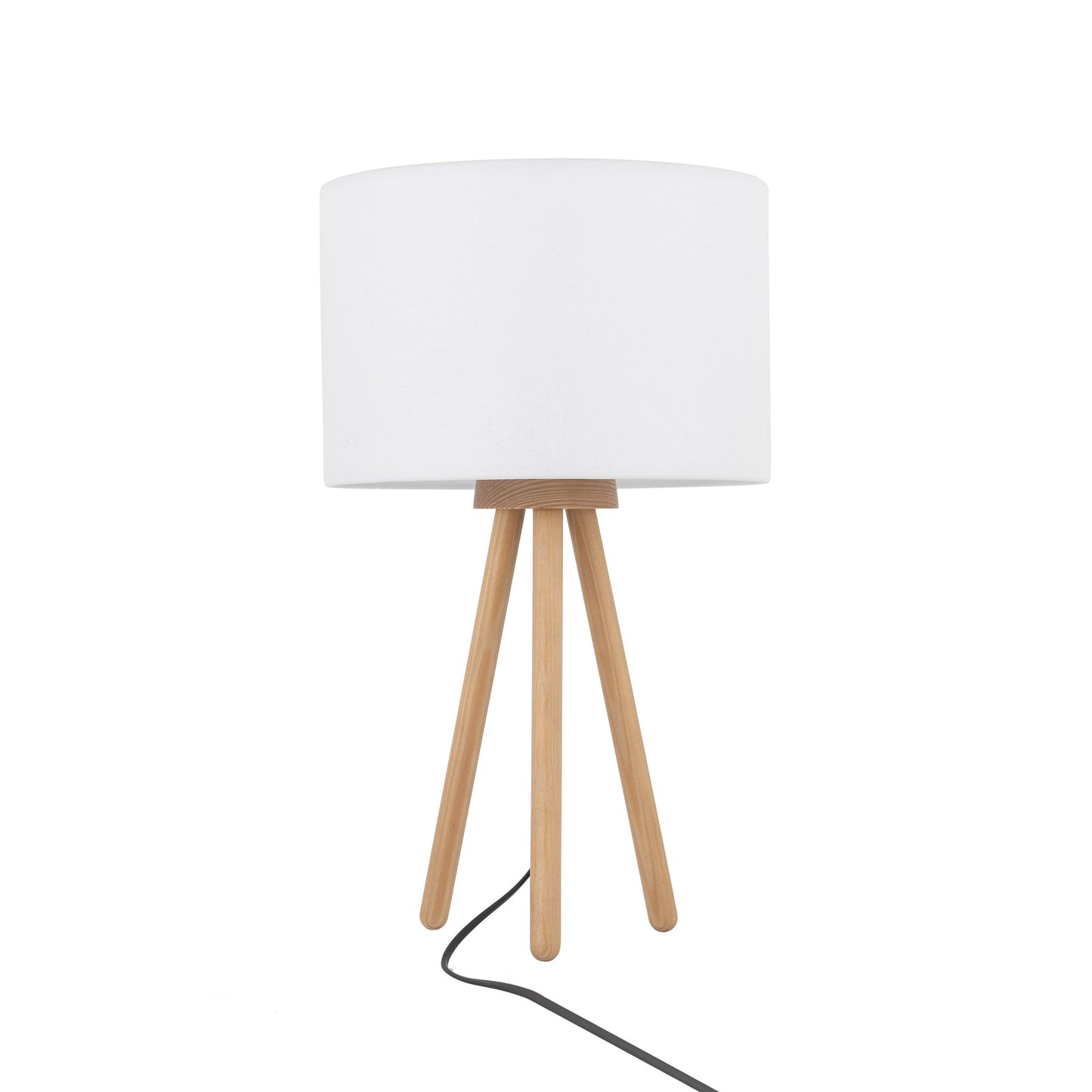 Lampe de table trépied en bois TOKYO pour chambre et table de chevet