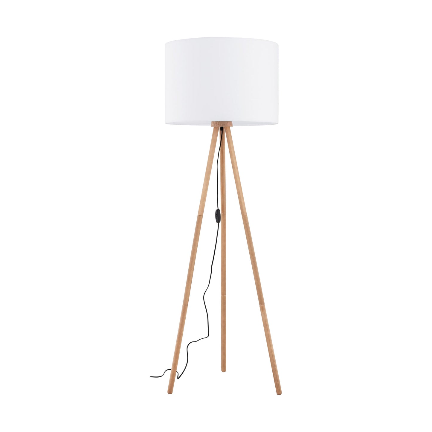 Lampadaire en bois et lin TOKYO pour salon et chambre